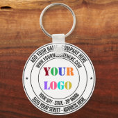 文字カスタムロゴ名アドレスウェブサイトプロモーション キーホルダー (正面)