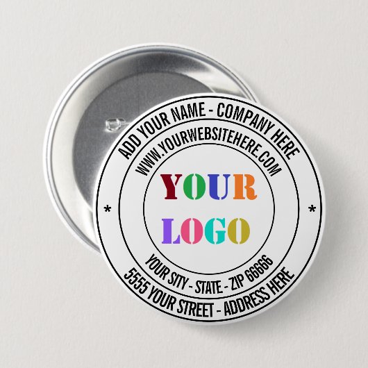 文字カスタムロゴ名アドレスウェブサイトプロモーション 缶バッジ (正面&裏面)