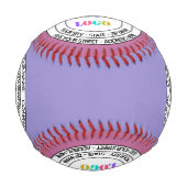 文字カスタムロゴ名アドレスウェブサイトベースボール 野球ボール (裏面)