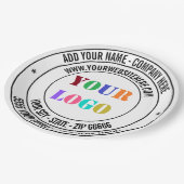 文字カスタムロゴ名アドレスWebサイト紙プレート ペーパープレート (アングル)