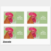 文字カスタムロスター 長方形シール (シート)