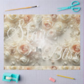 文字カスタムロマンチックなフローラアートとバラ 薄葉紙 (クラフト)