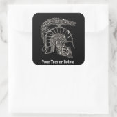 文字カスタムローマンソルジャーメタルドラゴンウォーヘルメット スクエアシール (バッグ)