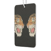 文字カスタムワイルドタイガーの水カラーのアートワーク黒 カーエアーフレッシュナー (左)