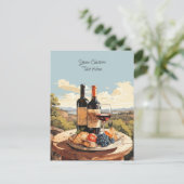 文字カスタムワインラバーズ ポストカード (スタンド正面)