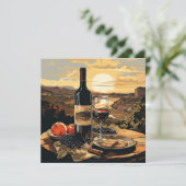 文字カスタムワインラバーズ 招待状 (スタンド正面)