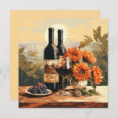 文字カスタムワインラバーズ 招待状 (正面/裏面)