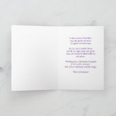 文字カスタムヴィンテージエンジェルクリスマス カード (内部)