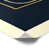 文字カスタムヴィンテージゴルファーのギフト ポスター (角)