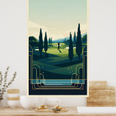 文字カスタムヴィンテージゴルファーのギフト ポスター (キッチン)