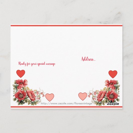 文字カスタムヴィンテージポピースプレー誕生日 ポストカード (裏面)