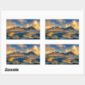 文字カスタムヴェストラホルン山脈、アイスランド 長方形シール (シート)