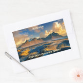 文字カスタムヴェストラホルン山脈、アイスランド 長方形シール (封筒)