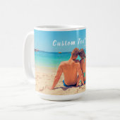 文字カスタム付きフォトコーヒーマグギフト コーヒーマグカップ (正面左)