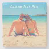 文字カスタム付きフォトストーンコースターギフト ストーンコースター (正面)