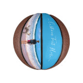 文字カスタム付きフォトバスケットボールのギフト ミニバスケットボール (縦)