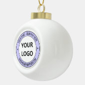 文字カスタム会社のロゴとクリスマスオーナメント セラミックボールオーナメント (右)