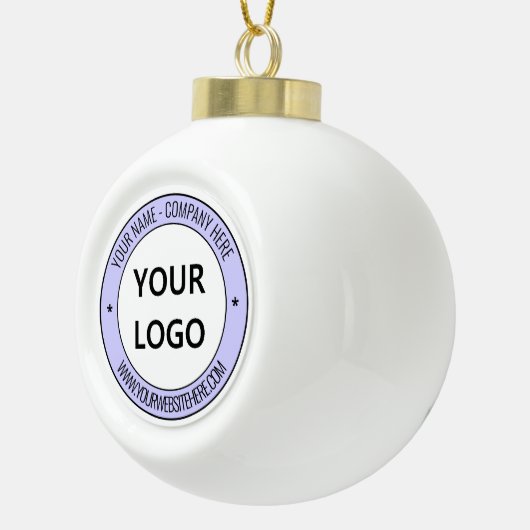 文字カスタム会社のロゴとクリスマスオーナメント セラミックボールオーナメント (右)