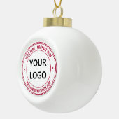 文字カスタム会社のロゴとクリスマスオーナメント セラミックボールオーナメント (右)