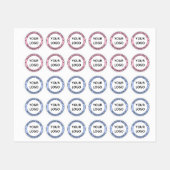 文字カスタム会社のロゴとビジネスの丸ラベル ラベル (シート)