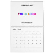 文字カスタム会社のロゴとビジネスカレンダー カレンダー (3月 2026)