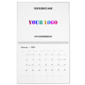 文字カスタム会社のロゴとビジネスカレンダー カレンダー (2月 2026)