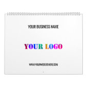 文字カスタム会社のロゴとビジネスカレンダー カレンダー (カバー)