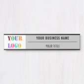 文字カスタム会社のロゴとビジネスドアサイン サインプレート (正面)