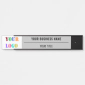 文字カスタム会社のロゴとビジネスドアサイン サインプレート (正面)