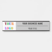 文字カスタム会社のロゴとビジネスドアサイン サインプレート (正面)