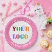 文字カスタム会社のロゴとビジネス紙プレート ペーパープレート (パーティー)