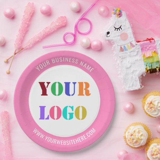 文字カスタム会社のロゴとビジネス紙プレート ペーパープレート (パーティー)