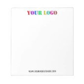 文字カスタム会社のロゴとNotepad ノートパッド (正面)