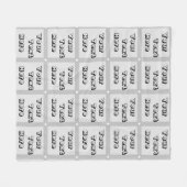 文字カスタム会社フォントロゴパターンのオン フリースブランケット (正面(横))