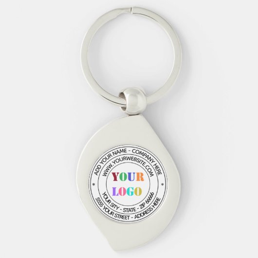 文字カスタム会社ロゴおよびビジネスキーチェーン キーホルダー (正面)