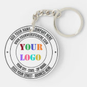 文字カスタム会社ロゴおよびビジネスキーチェーン キーホルダー (裏面)