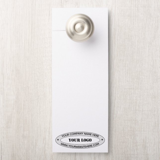 文字カスタム会社ロゴとドアハンガーテンプレート ドアノブサイン (ノブ)