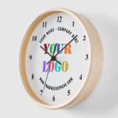 文字カスタム会社ロゴとビジネスの壁時計 壁時計 (傾斜)