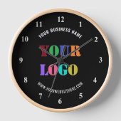 文字カスタム会社ロゴとビジネスの壁時計 壁時計 (正面)