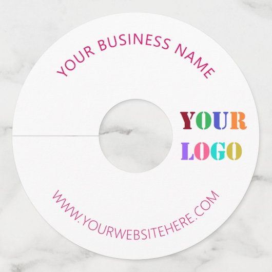 文字カスタム会社ロゴとワイングラスラベル ワイングラスタグ (正面)