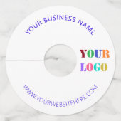 文字カスタム会社ロゴとワイングラスラベル ワイングラスタグ (裏面)