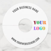 文字カスタム会社ロゴとワイングラスラベル ワイングラスタグ (正面)