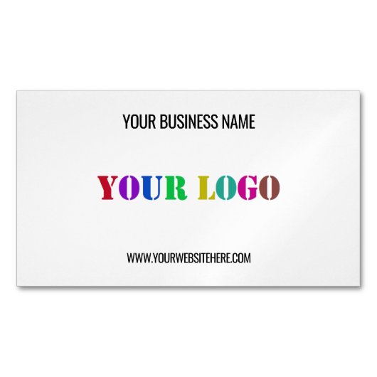 文字カスタム会社ロゴ及び名刺マグネット マグネット名刺 (正面)