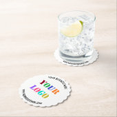 文字カスタム会社ロゴ紙コースター ペーパーコースター (インサイチュ)