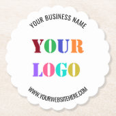 文字カスタム会社ロゴ紙コースター ペーパーコースター (正面)