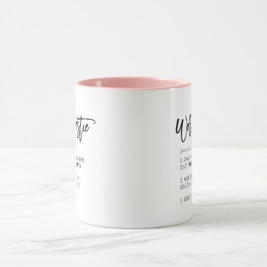 文字カスタム作業調査おもしろい同僚 マグカップ (中央)