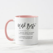 文字カスタム作業調査おもしろい同僚 マグカップ (左)