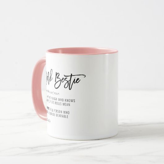 文字カスタム作業調査おもしろい同僚 マグカップ (正面左)