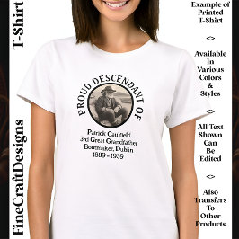 文字カスタム写真、アイリッシュルーツセントパトリックの日08 Tシャツ