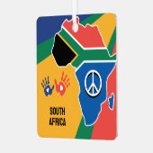 文字カスタム南アフリカ メタルオーナメント (正面左)